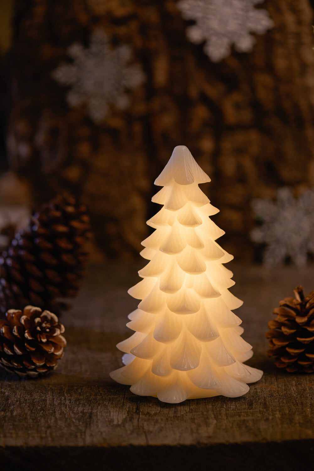 Carla juletræ, hvid - H16 cm.